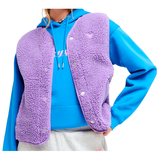 Roxy Women’s Iconic Town Vest Fleecebodywarmer purper Blauw