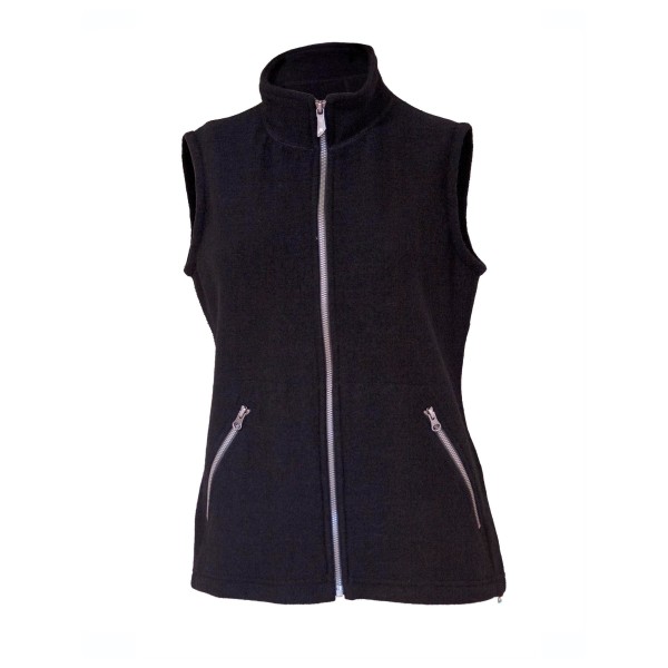 Ivanhoe of Sweden Women’s Flora Vest Merinobodywarmer Zwart