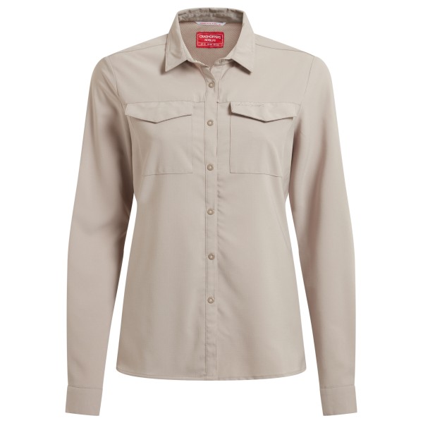 Image of Craghoppers - Women"s Nosilife Pro Langarm Bluse V - Bluse Gr 32;36;40;42;44;46;48 oliv;weiß'