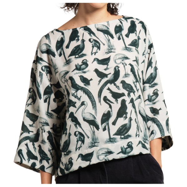 Image of DEDICATED - Women"s Top Vellinge Birds - Bluse Gr L;M;S;XL;XS grau'