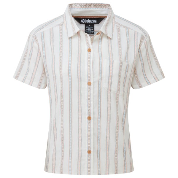 Sherpa Jaya Camp Shirt Bluse Women (Größe S |grau/weiß)