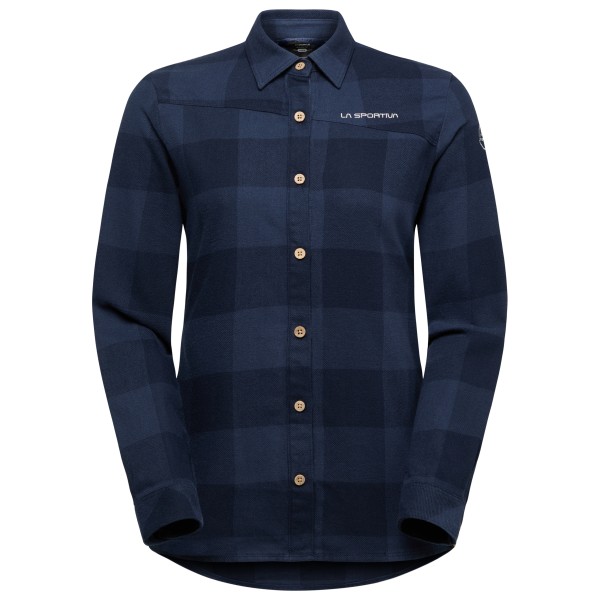 La Sportiva Women’s Rambler Flannel Shirt Overhemd Blauw