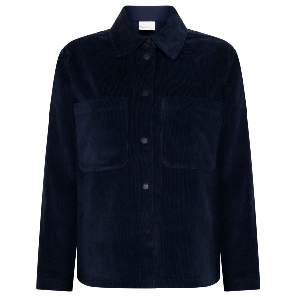 KnowledgeCotton Apparel 14 Wales Corduroy Bluse Damen Alltag (Gr M |blau)