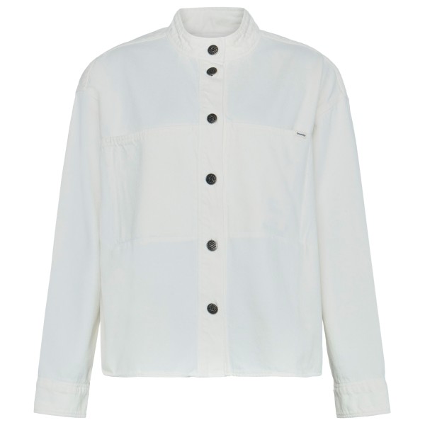 KnowledgeCotton Apparel – Women’s Loose Stand Collar Heavy – Blouse maat M, Grijs