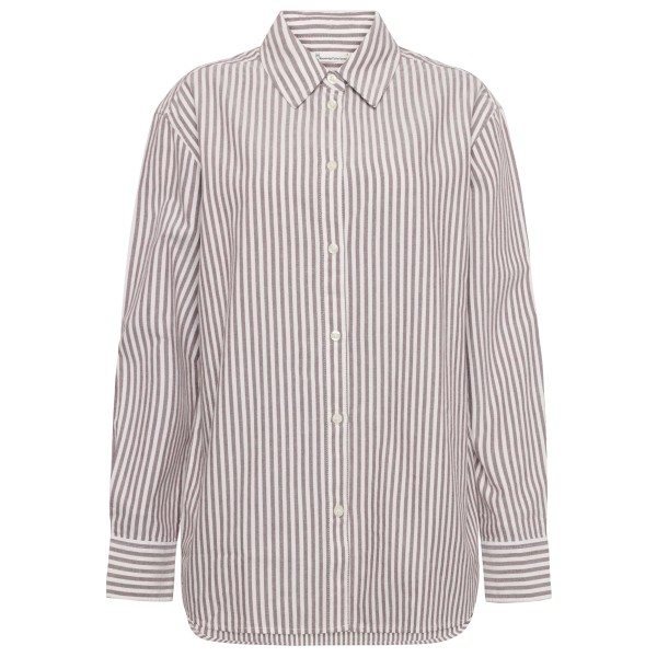 KnowledgeCotton Apparel – Women’s Oxford Striped Boyfriend Fit Shirt – Overhemd maat L, Grijs