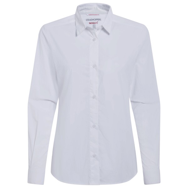 Craghoppers Nosiife Alma L/S Shirt Bluse Damen (Gr 46 |weiß/grau)