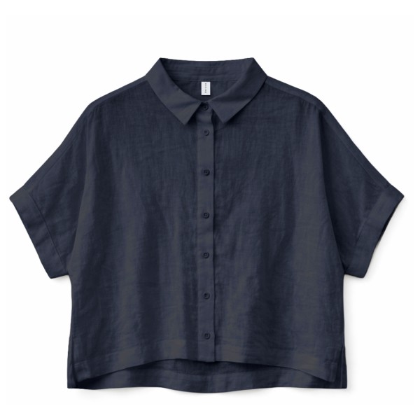 Mazine Short Sleeve Linen Shirt Bluse Women (Gr S |blau)