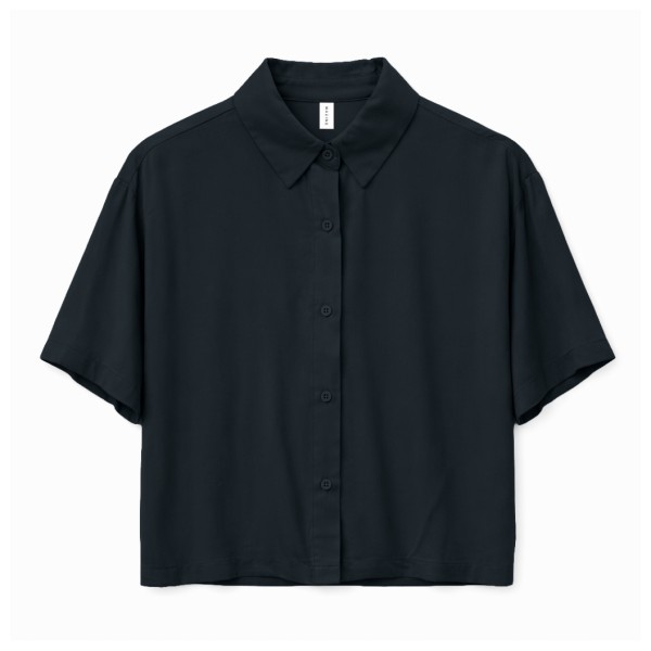 Mazine Short Sleeve Viscose Shirt Bluse Damen (Gr L |schwarz/weiß)