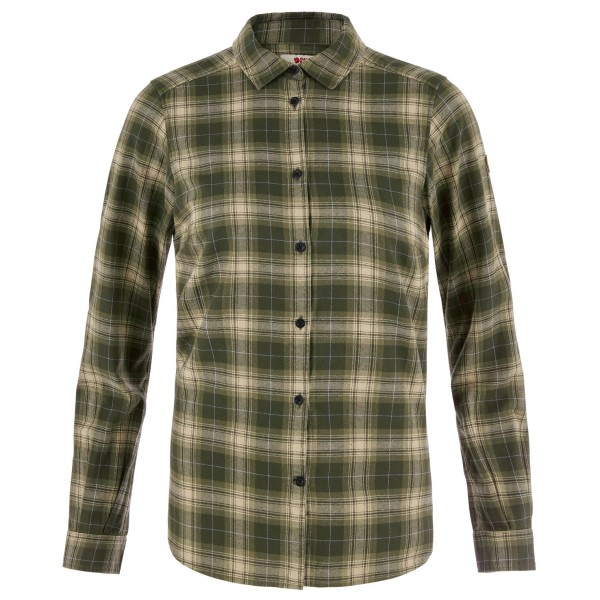 Fjällräven Women’s Övik Classic Flannel Shirt Overhemd Olijfgroen