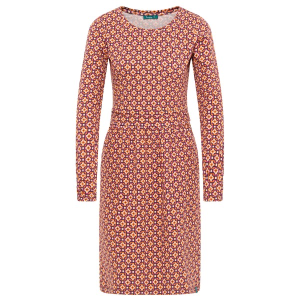 Image of Tranquillo - Women"s Tailliertes Jersey-Kleid Crew Neck - Kleid Gr M rosa/braun'