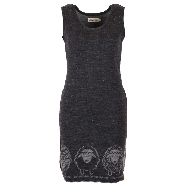 Image of Albmerino - Women"s T-Kleid Schäfchen - Kleid Gr L grau'