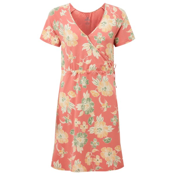 Sherpa Neha Faux Wrap Dress Kleid Damen Alltag (Gr S |rosa)