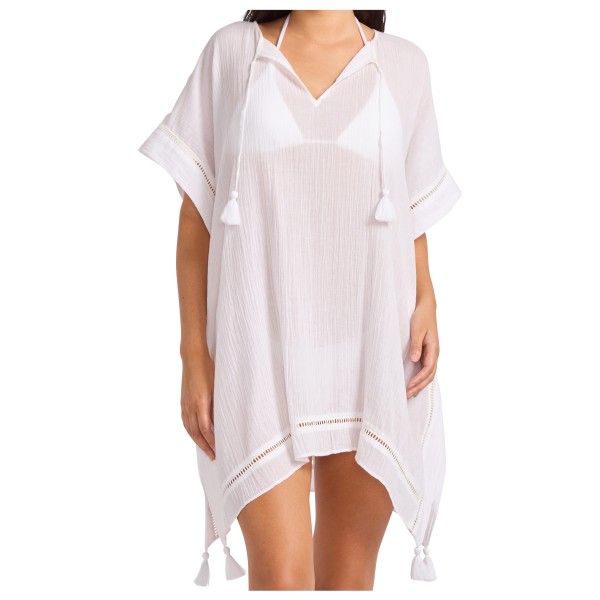 Seafolly Women’s Crinkle Gauze Kaftan Jurk Wit