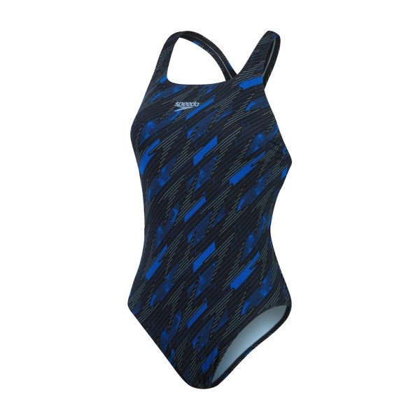 Image of Speedo - Women"s Hyperboom Allover Medalist - Badeanzug Gr 42 blau'