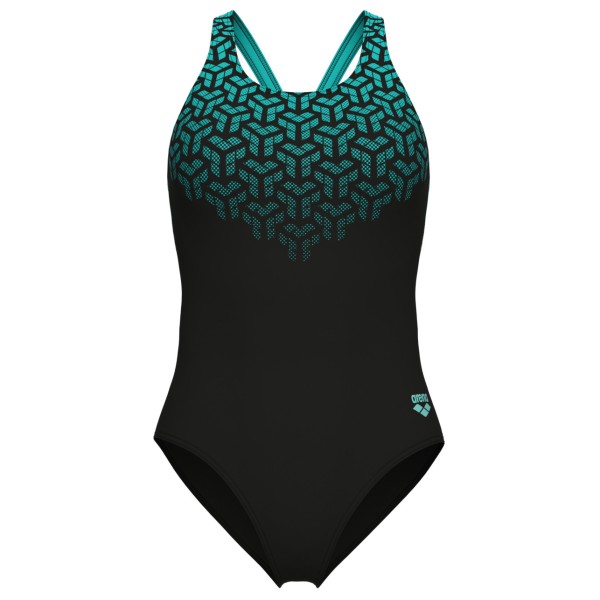 Image of Arena - Women"s Kikko V Swimsuit V Back Graphic - Badeanzug Gr 34;36;38;40;42;44 blau;bunt;schwarz'