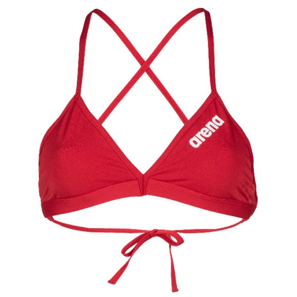 Arena Women’s Team Swim Top Tie Back Solid Bikinitop Rood