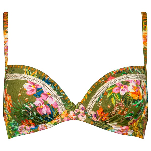 Image of Watercult - Women"s Sunset Florals Bikini Top 7374 - Bikini-Top Gr 36 - C;36 - D;36 - E;38 - C;38 - D;38 - E;40 - C;40 - E;42 - D;42 - E;44 - C;44 - D;44 - E oliv'
