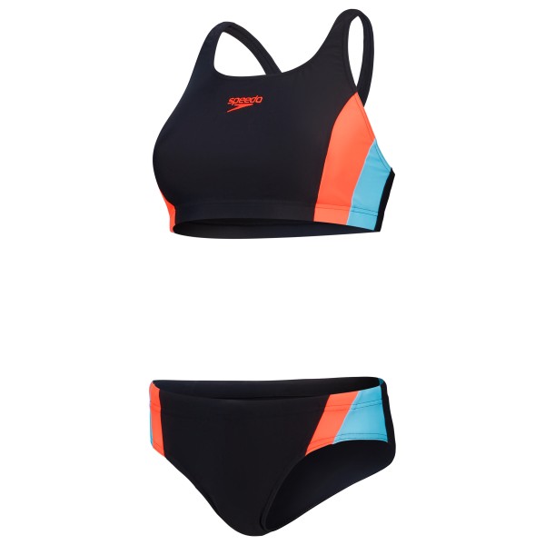 Image of Speedo - Women"s Colourblock Splice 2 Piece 2.0 - Bikini Gr 36;38;40;42;44;46 schwarz'