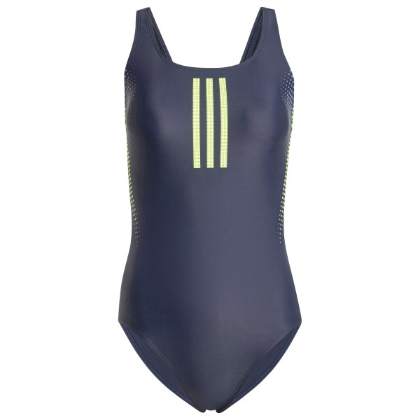 Image of adidas - Women"s 3-Stripes Rubber Graphic Swimsuit - Badeanzug Gr 36;38;42 blau;grau/schwarz'