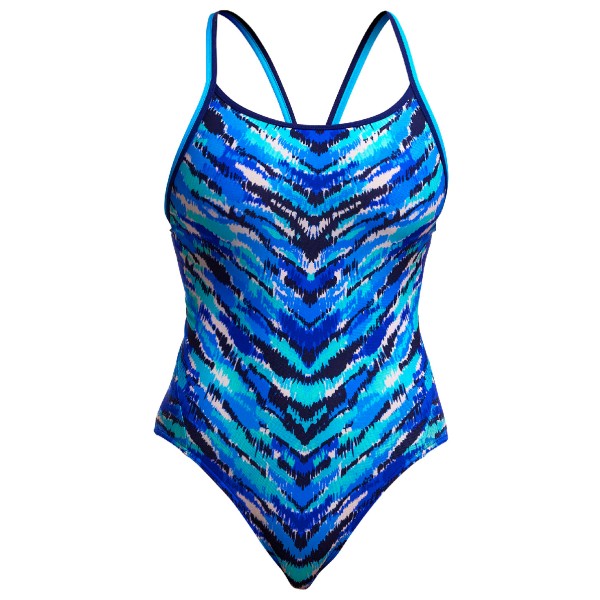 Funkita – Women’s Diamond Back One Piece – Badpak maat 42, Blauw