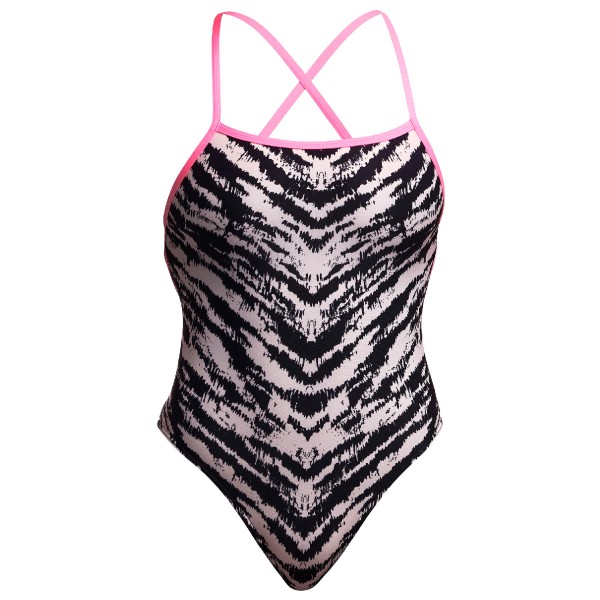 Funkita – Women’s Strapped In One Piece – Badpak maat 36, Grijs