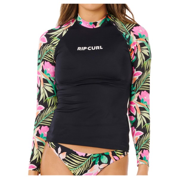 Rip Curl Molokai L/S Floral Insert Lycra Damen (Gr S |schwarz)