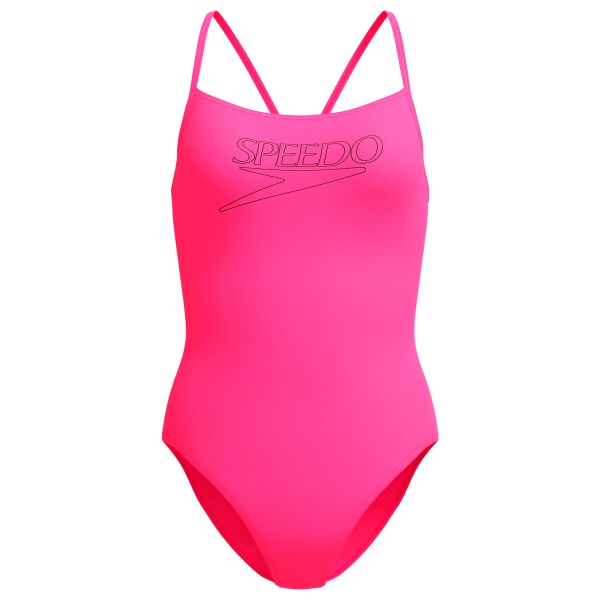 Speedo Endurance+ Logo Thin Strap One Piece Badeanzug Women (Gr 36 |rosa)