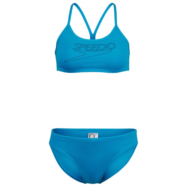 Speedo Endurance+ Logo Thin Strap Two Piece Bikini Women (Gr 40 |blau)