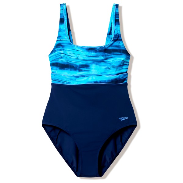 Speedo Women’s Print Contour Eclipse One Piece Badpak Blauw
