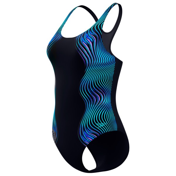 Speedo Print Medalist One Piece Badeanzug Damen (Gr 44 |blau)