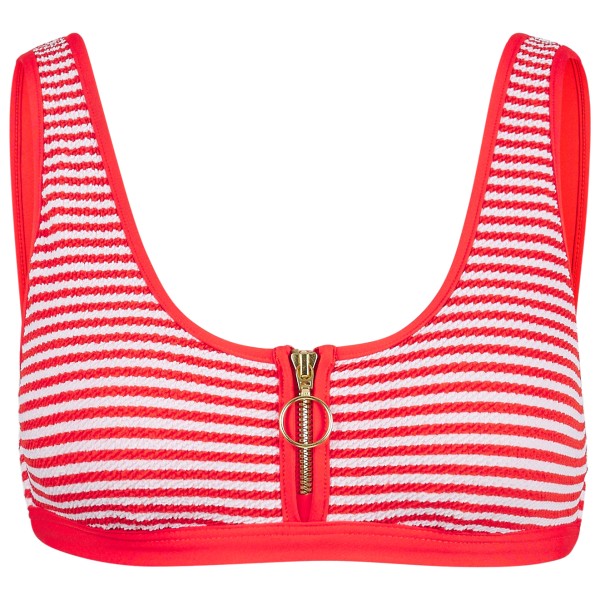 Seafolly Clubhouse Zip Front Tank Top Bikini-Top Damen (Gr 34 |rosa/rot)