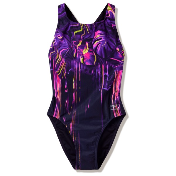 Speedo Women’s Female Placement Printed Powerback Badpak Blauw