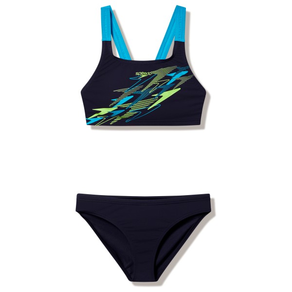 Speedo Women’s Medley Logo V-Back Bikini Set Bikini Blauw