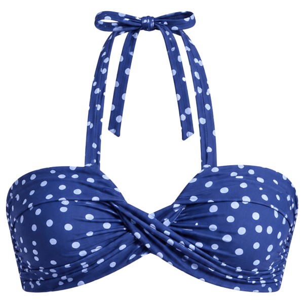 Seafolly Women’s Dolce Dot Halter Bandeau Bikinitop Blauw