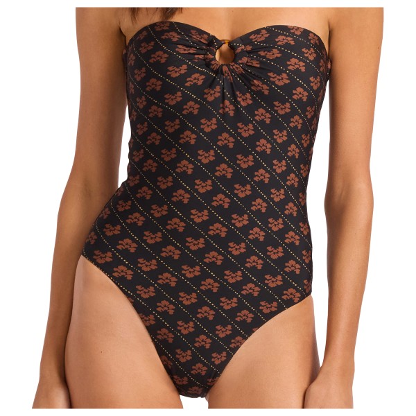 Seafolly Women’s Batik Bloom Bandeau One Piece Badpak Zwart