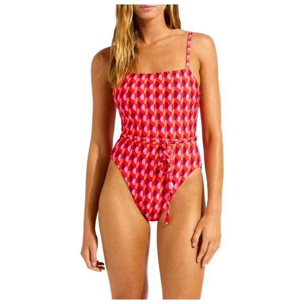 Seafolly Sorrento Reversible Square Neck One Piece Badeanzug Damen (Gr 40 |bunt)