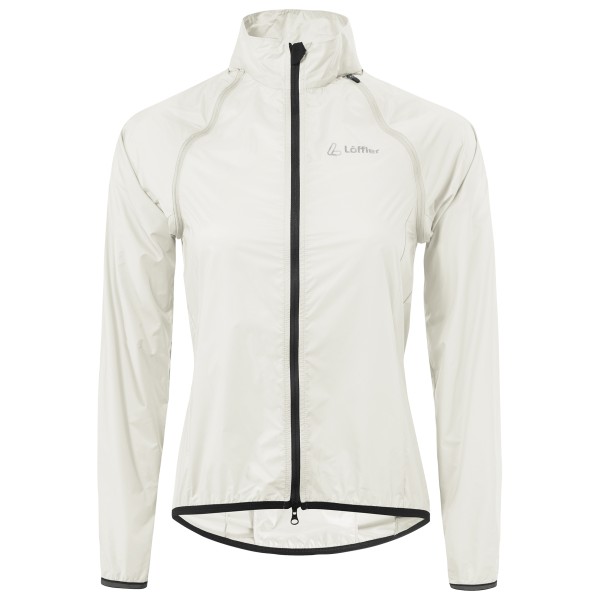 winddichte Radjacke Löffler Bike Zip-Off Jacket Windshell Damen (Gr 46 |weiß)