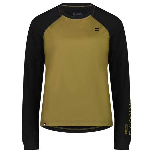Image of Mons Royale - Women"s Tarn Merino Shift Wind Jersey - Velotrikot Gr L oliv/schwarz'