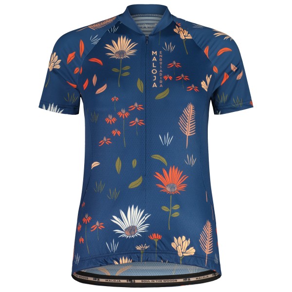 Image of Maloja - Women's GanesM. Aop 1/2 - Velotrikot Gr L;M;S;XL;XS blau;oliv;schwarz;weiß/beige bei Bergfreunde.ch - der Outdoor Shop