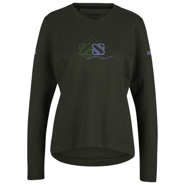 Image of Zimtstern - Women"s EcoFlowz Shirt L/S - Velotrikot Gr L;S;XL;XS blau;schwarz/oliv'