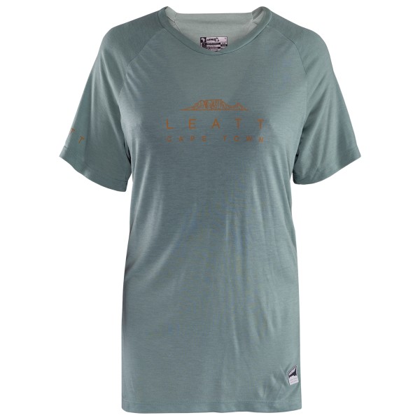 Image of Leatt - Women"s MTB All Mountain 2.0 Short Sleeve Jersey - Velotrikot Gr L;M;S;XL grau;lila'