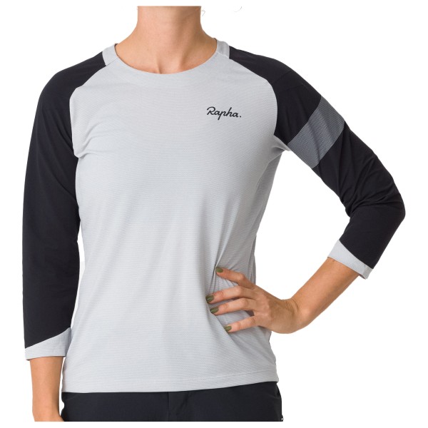 Image of Rapha - Women"s Trail 3/4 Sleeve Jersey - Velotrikot Gr L grau'