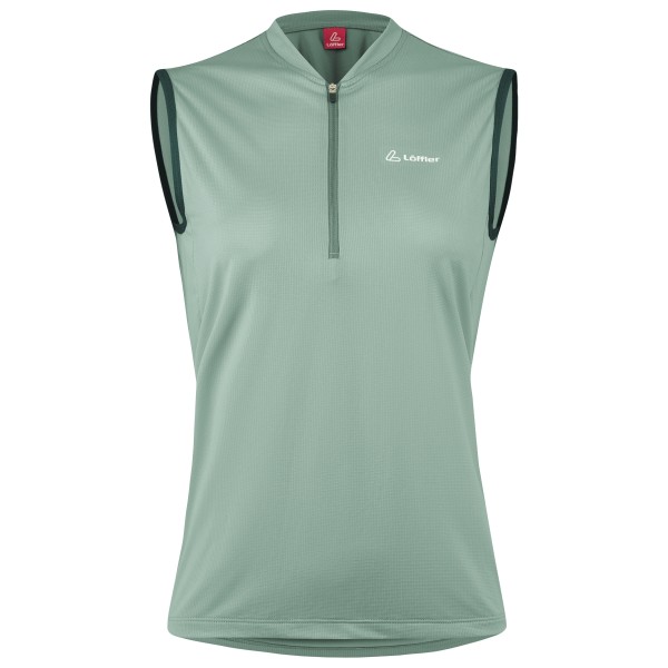 Löffler Bike Sleeveless Shirt Half-Zip Plain Rad Singlet Women (Größe 46 |türkis)