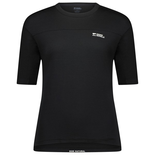 Mons Royale Diversion Merino Bike Jersey S/S Radtrikot Damen (Gr XS |schwarz)