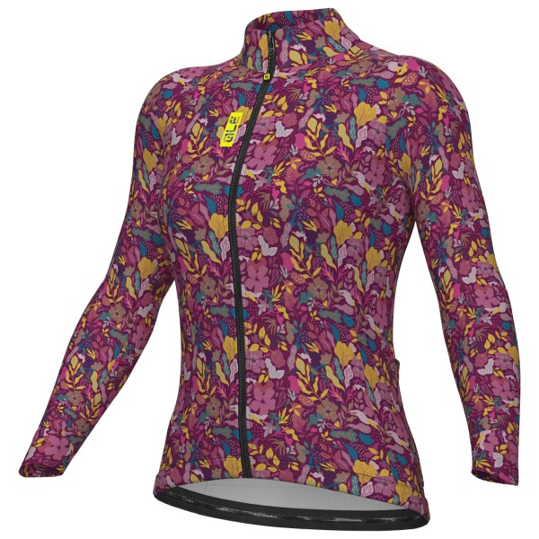 Radtrikots langar Alé Pragma Flowery L/S Jersey Damen (Gr L |lila)