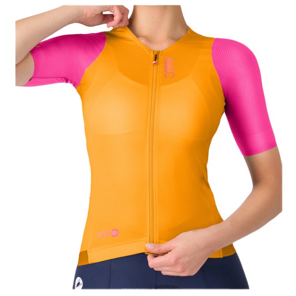 Castelli Corretto Jersey Radtrikot Women (Gr S |orange)