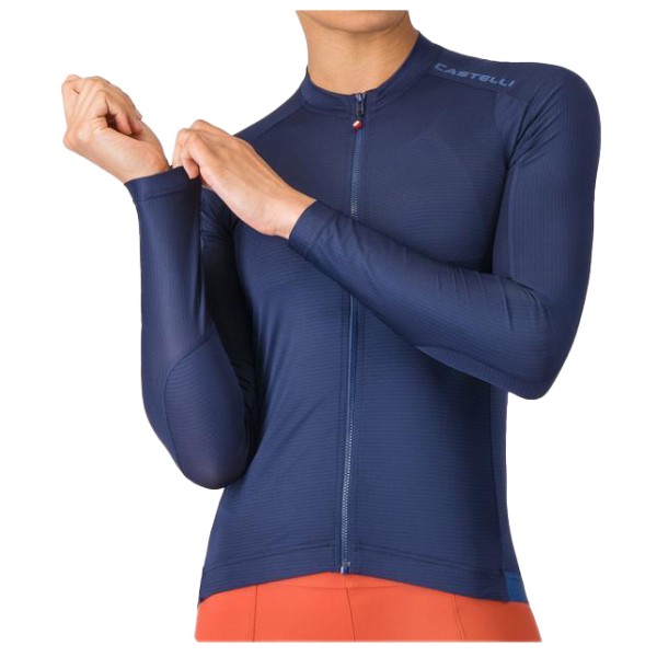 Castelli Espresso 2 Long Sleeve Jersey Radtrikot Damen (Gr L |blau)