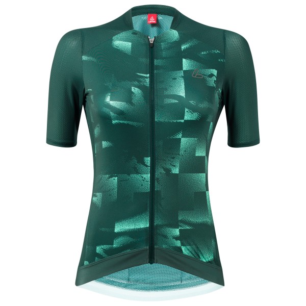 Radtrikots kurzar Löffler Bike Jersey Full-Zip Skys Escape Damen (Gr 44 |grün)