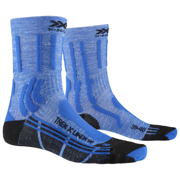 Image of X-Socks - Women's Trek X Linen - Wandersocken Gr 35/36 blau;grau;rosa bei Bergfreunde.ch - der Outdoor Shop