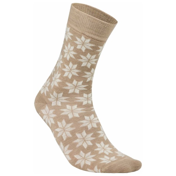 Ivanhoe of Sweden Women’s Wool Sock Snowflake Merinosokken Beige